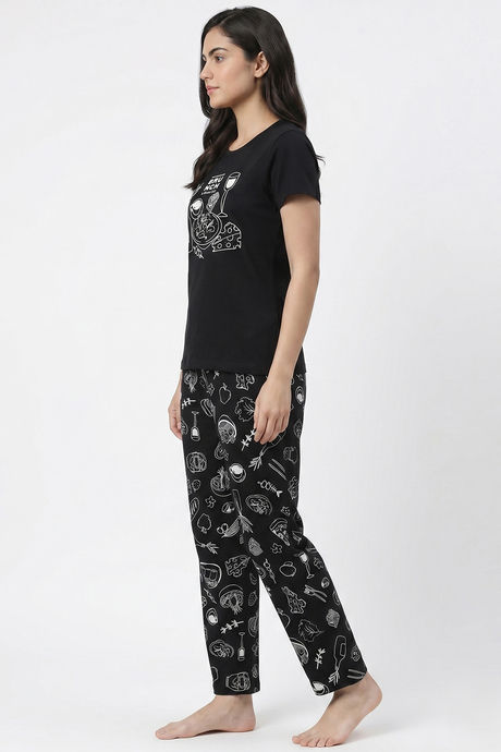Zivame Knit Cotton Pyjama Set - Tap Shoe — image 3